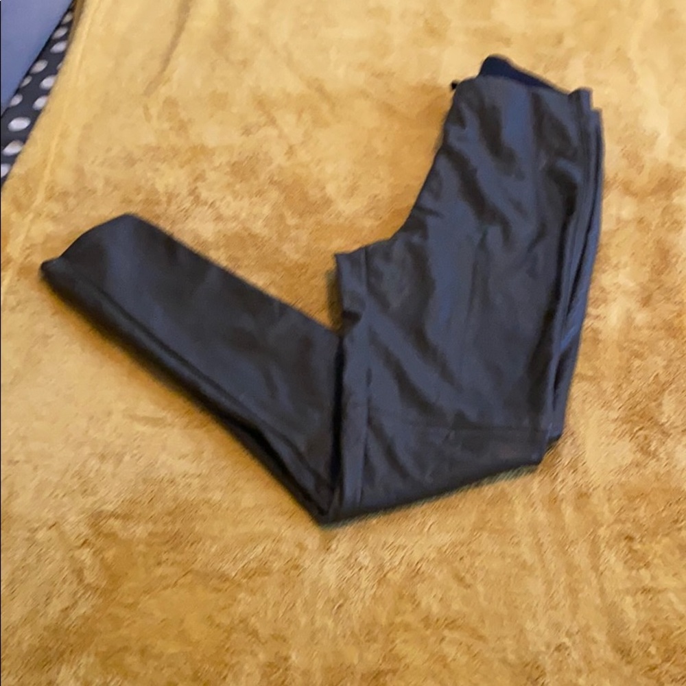 Faux leather jegging